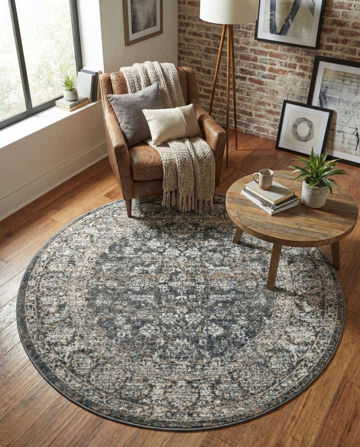 5' 3 x 5' 3 Uptown Central Park Round Rug