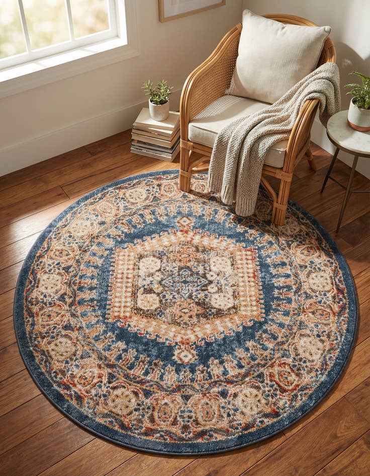 Detail image of 4' x 4' Arcadia Round Rug