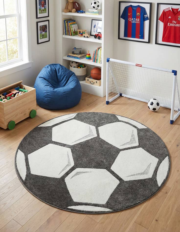 Detail image of 6' 7 x 6' 7 Whimsy Kids Round Rug