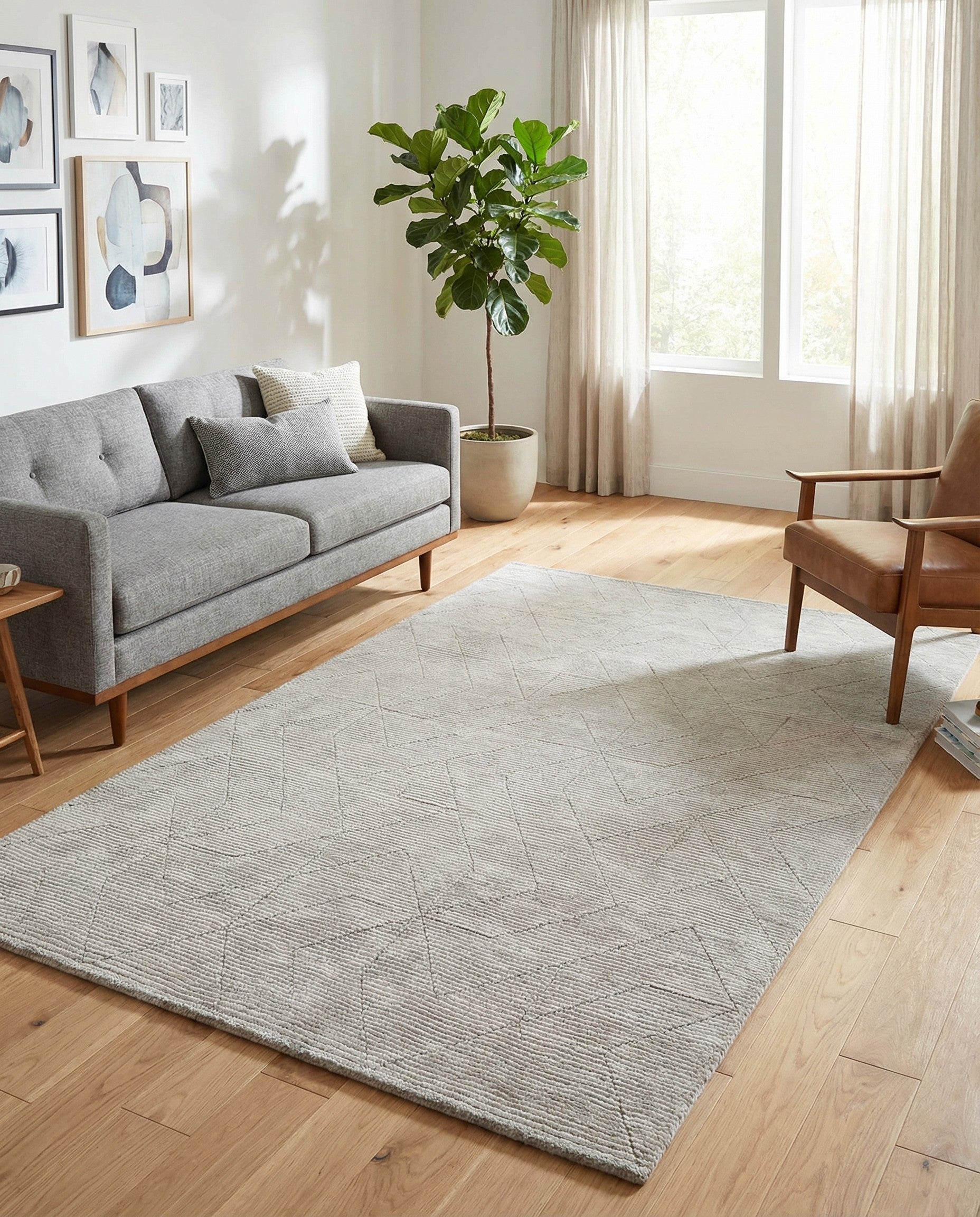 5' 1 x 8' WoolCraft Geometric Rug