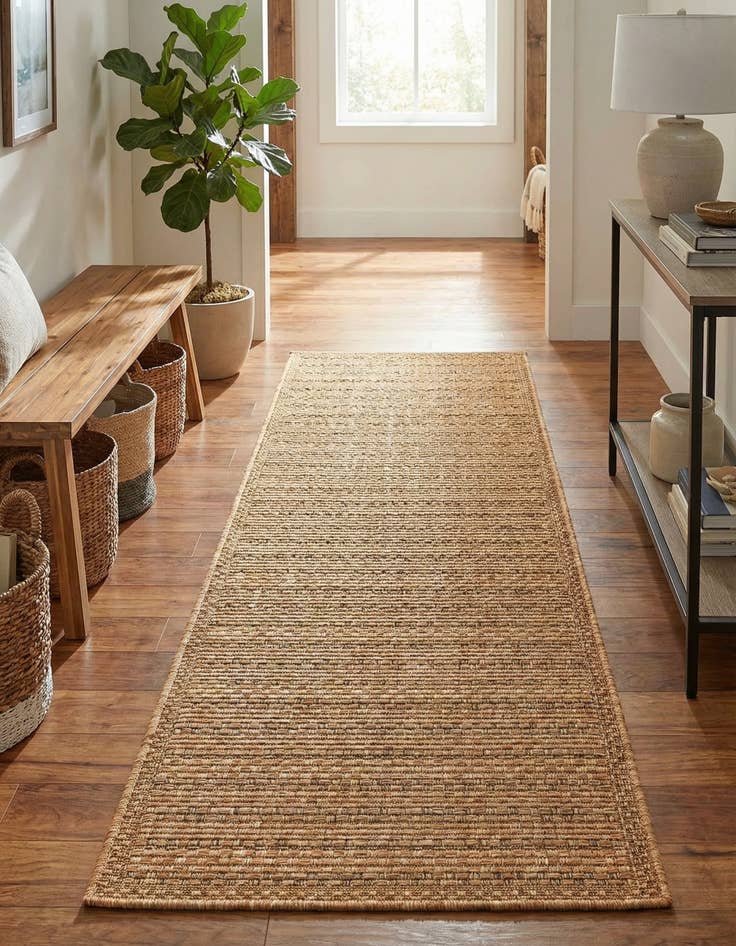 Detail image of 2' 2 x 6' Washable Border Indoor / Outdoor Runner Rug