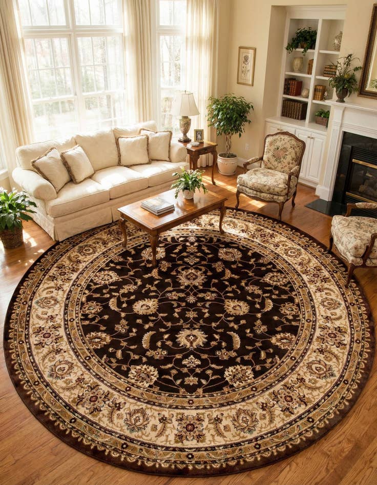 Detail image of 10' x 10' Classic Agra Round Rug