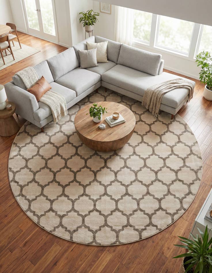 Detail image of 12' 2 x 12' 2 Trellis Round Rug