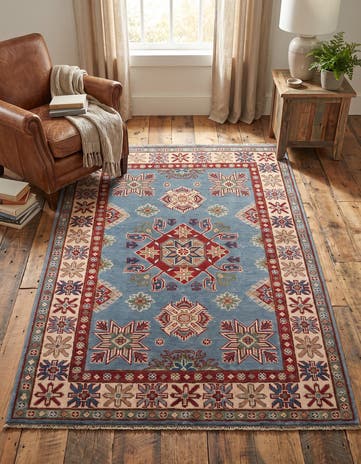 3' 6 x 5' 3 Hand Knotted Kazak Rug