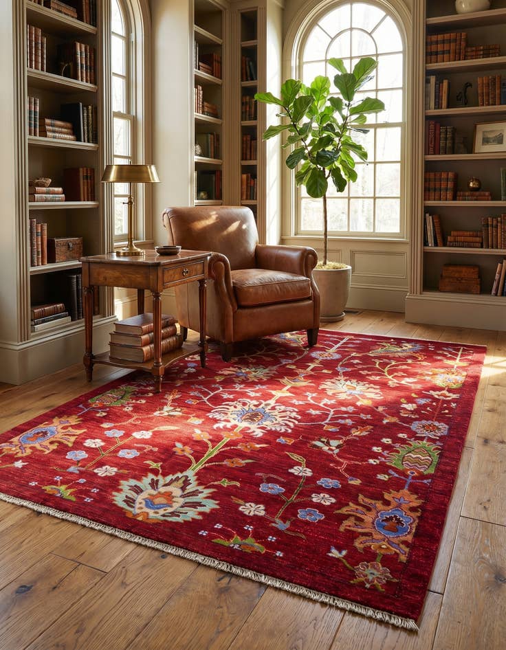 Detail image of 4' 3 x 6' 1 Hand Knotted Ariana Ziegler Rug