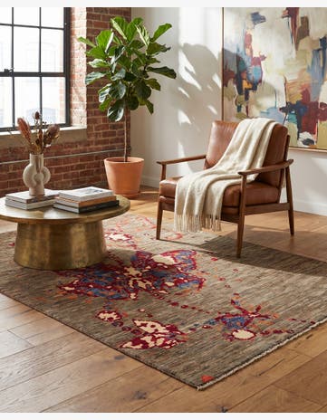 4' x 5' 10 Hand Knotted Modern Ziegler Rug