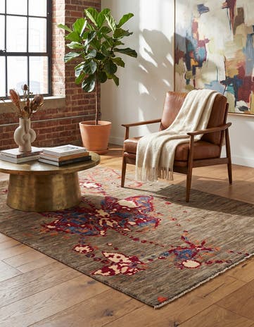 4' x 5' 10 Hand Knotted Modern Ziegler Rug