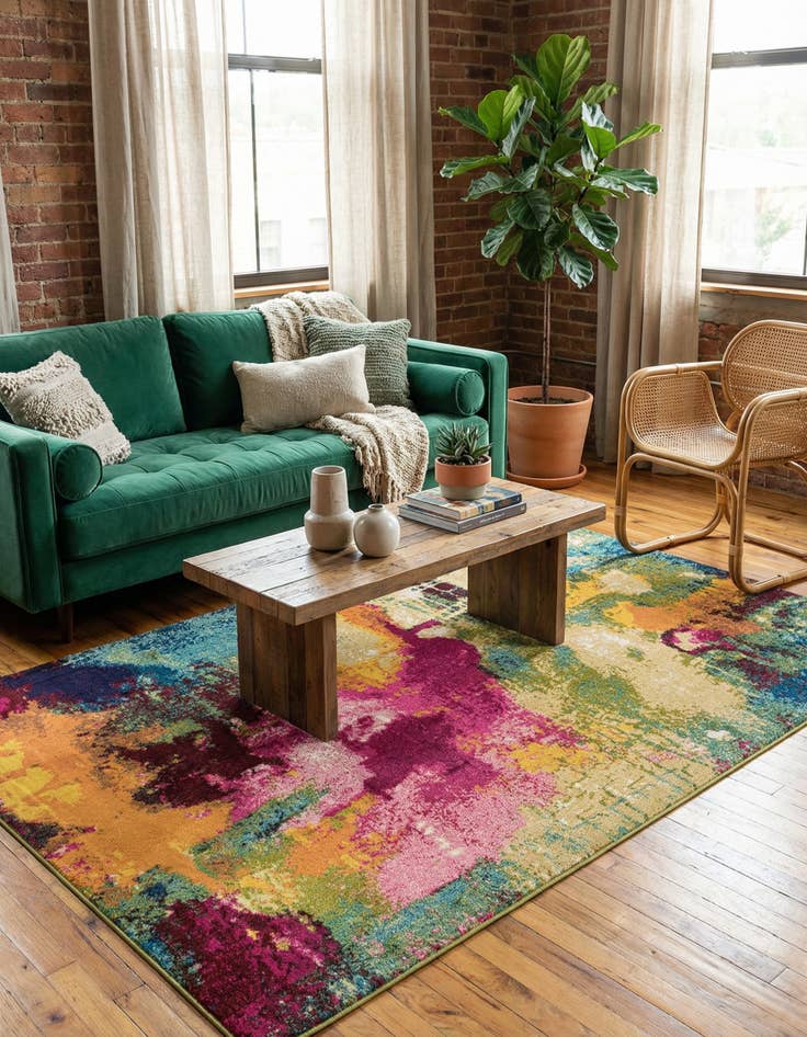 Detail image of 6' x 9'  Washable Casablanca Rug