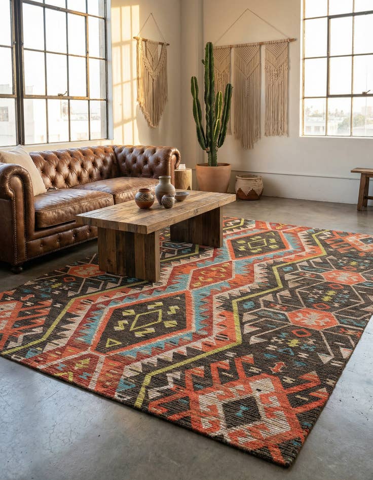 Detail image of 7' 10 x 10' Chenille Jute Rug