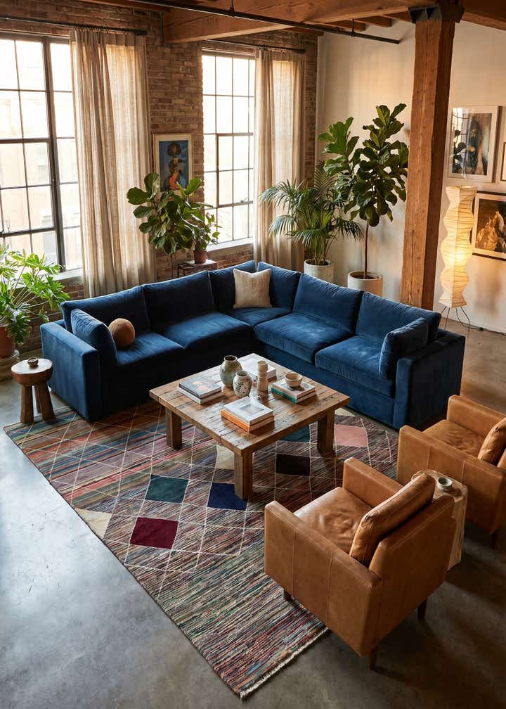 7' 10 x 9' 9 Hand Knotted Moroccan Rug