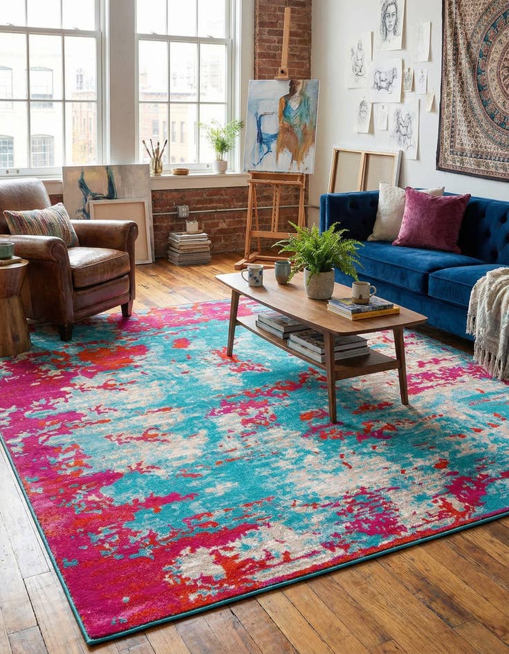 Detail image of 10' x 10' Azalea Square Rug