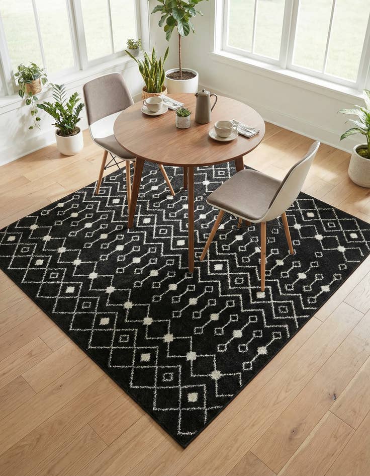 Detail image of 6' x 6' Moroccan Trellis Square Rug