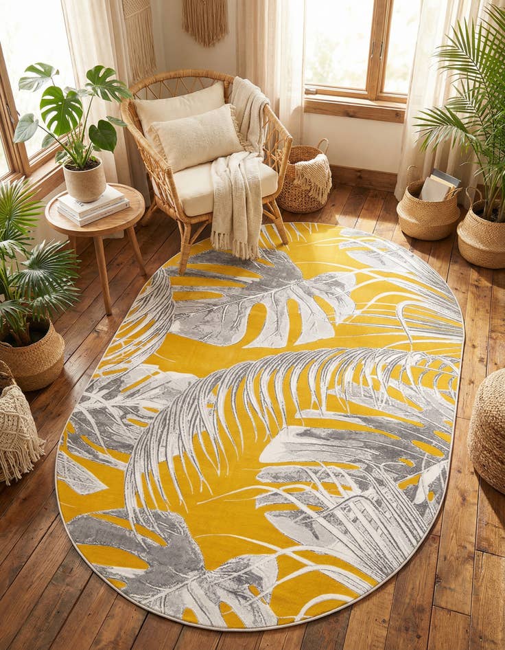 Detail image of  4' x 6' Blossom Oval Rug