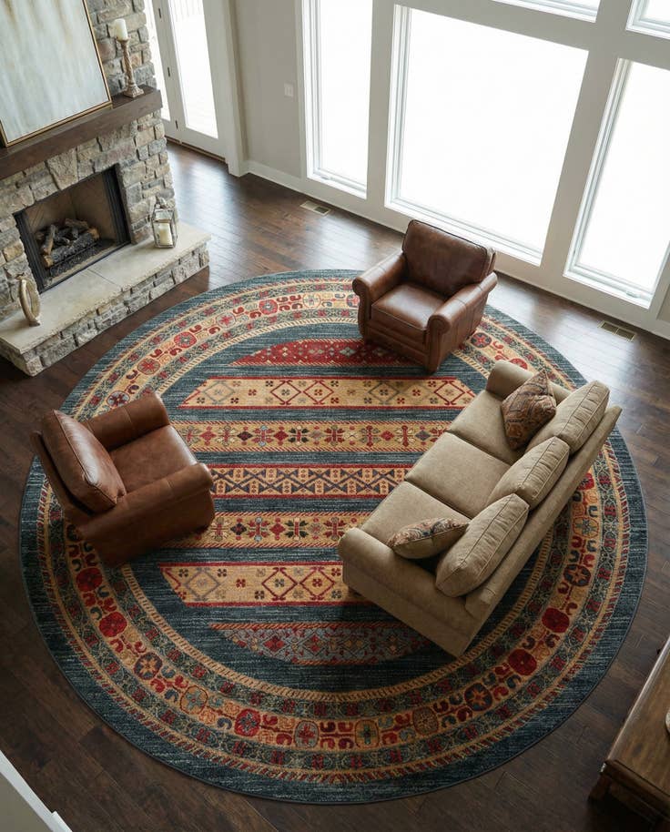 Detail image of 13' x 13' Kashkuli Gabbeh Round Rug