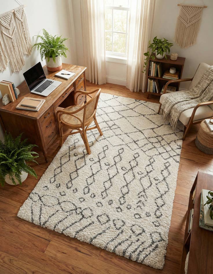 Detail image of 5' 3 x 8' Moroccan Shag Rug