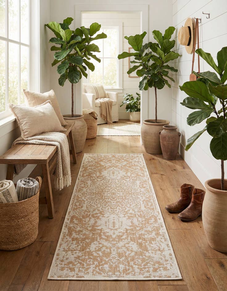 Detail image of 2' x 6' Easy-Clean Jill Zarin Dubai Indoor / Outdoor Runner Rug