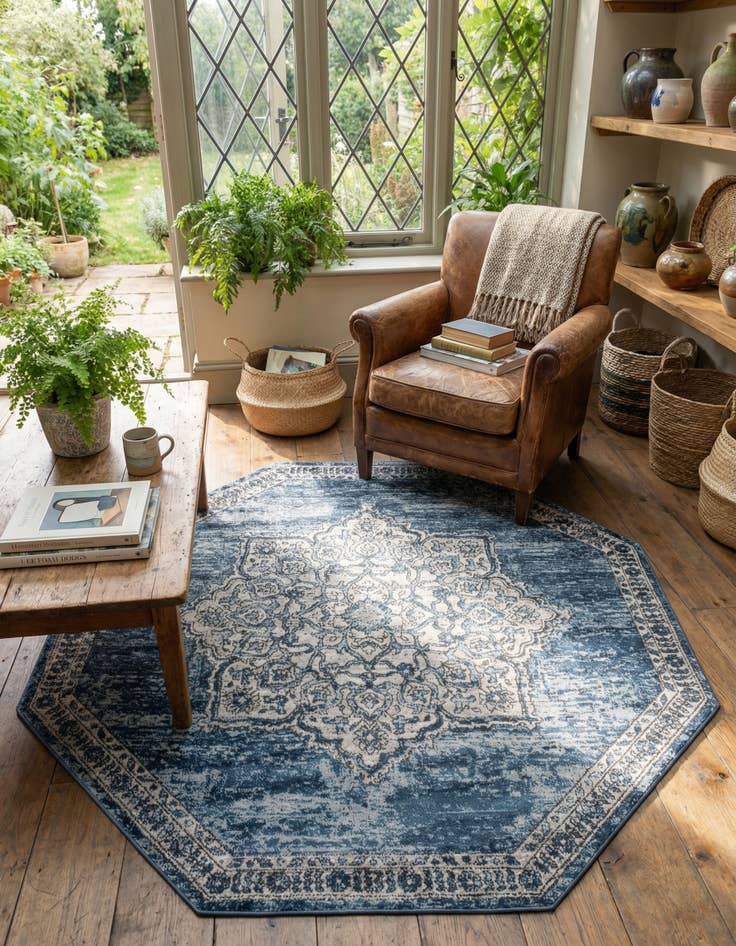 Detail image of 7' x 7' Nyla Octagon Rug