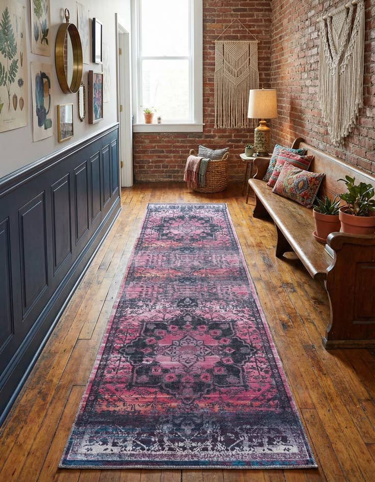 Detail image of 2' 7 x 12' Washable Renaissance Runner Rug