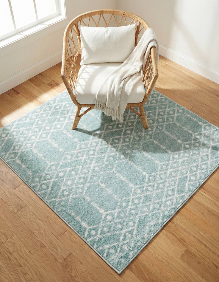 Detail image of 4' x 4' Paxon Trellis Square Rug