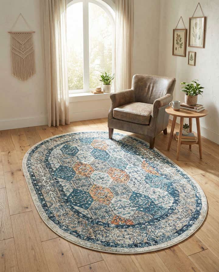 120cm x 180cm Lola Oval Teppich