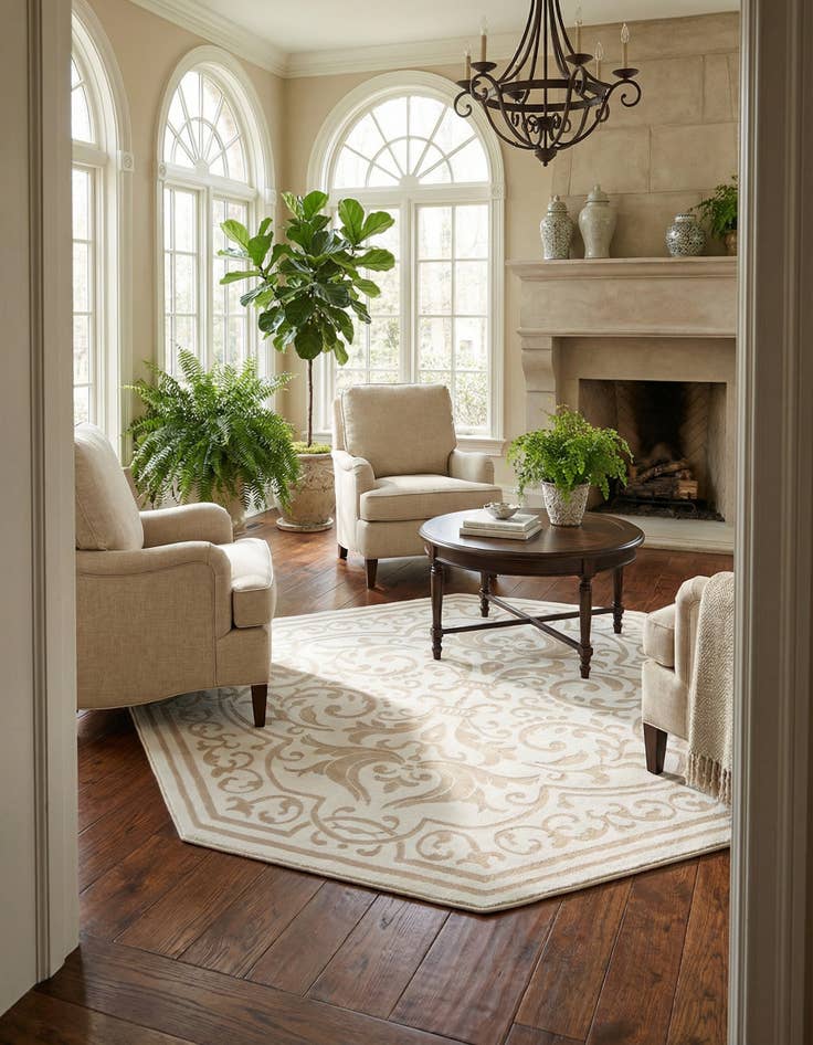 Detail image of 7' 10 x 7' 10 Hermitage Octagon Rug