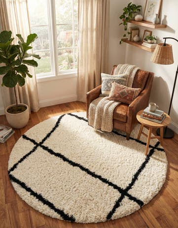 8' x 8' Infinity Shag Round Rug