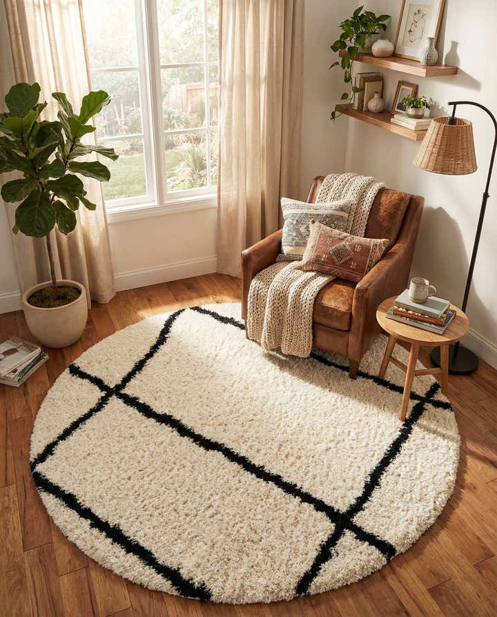 8' x 8' Infinity Shag Round Rug