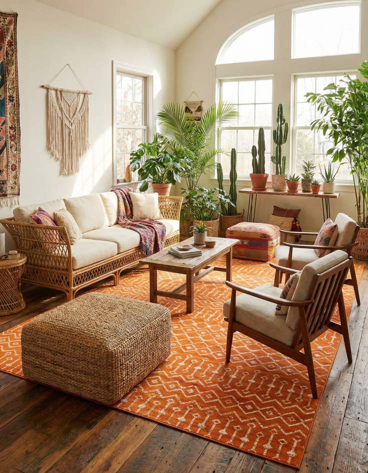 Detail image of 10' x 13' Kasbah Trellis Rug