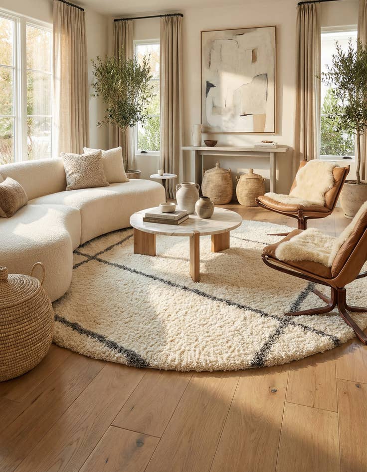 Detail image of  10' x 10' Infinity Shag Round Rug