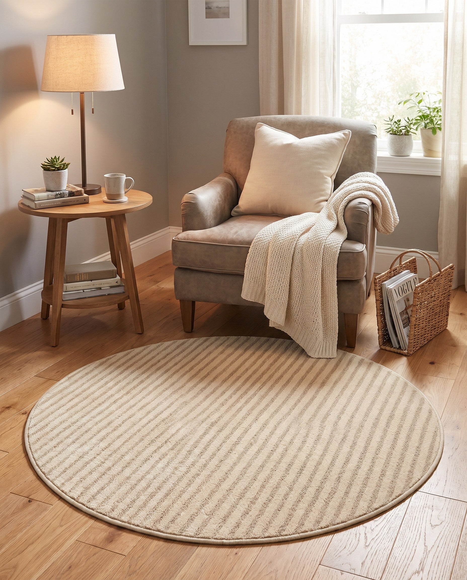 95cm x 95cm Contour Alfombra redondo