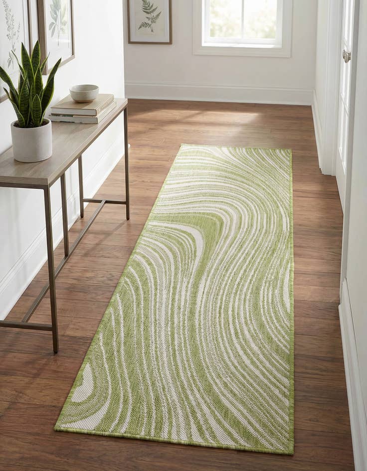 Detail image of 2' x 6'  Washable Modern Indoor / Outdoor Runner Rug