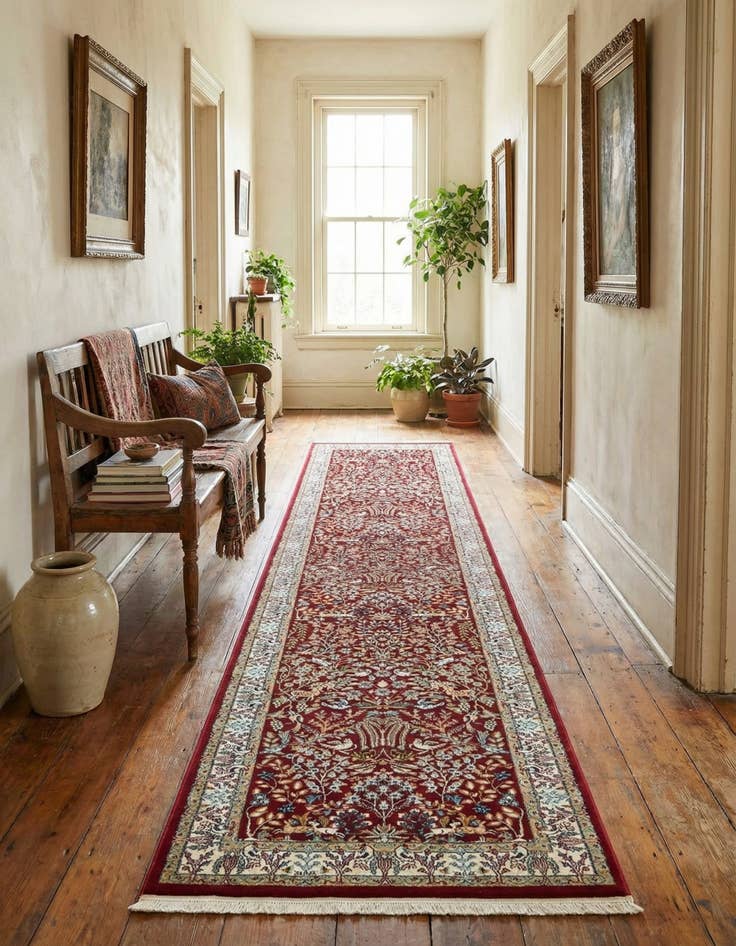 Detail image of 3' x 13' Nain Design Runner Rug