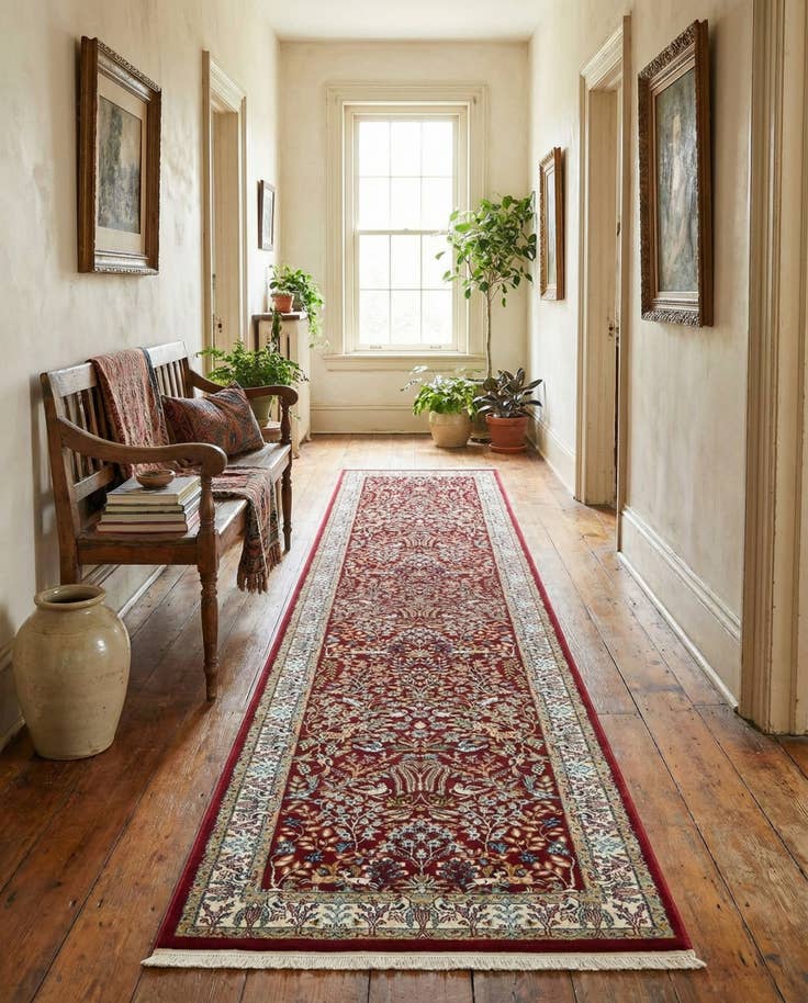 Detail image of 3' x 13' Nain Design Runner Rug