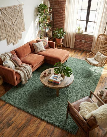 Green Everyday Shag Rug