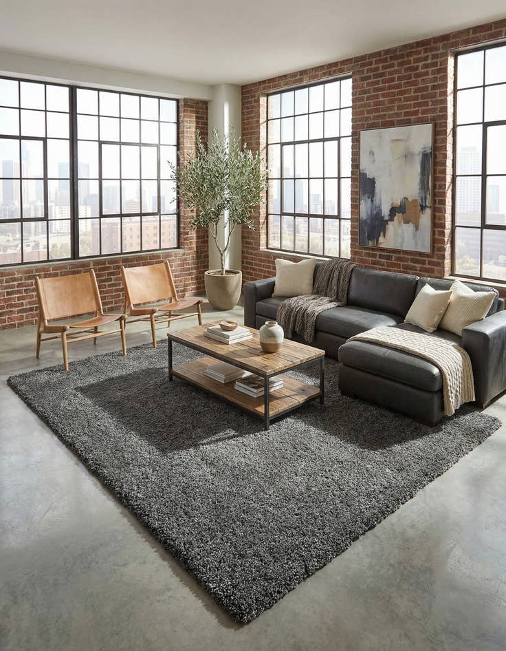 Detail image of 10' x 10' Zermatt Shag Square Rug