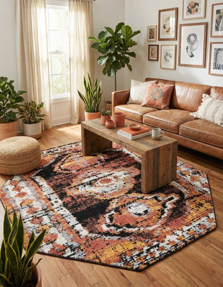 Detail image of 7' 10 x 7' 10 Tagine Octagon Rug