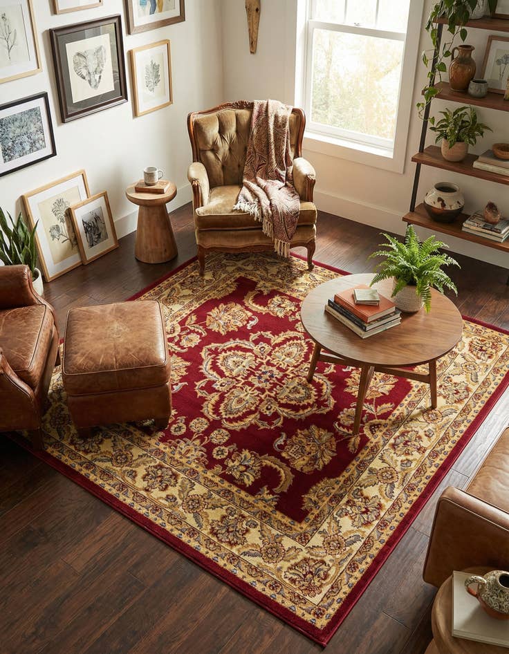 Detail image of 6' 1 x 6' 1 Classic Agra Square Rug