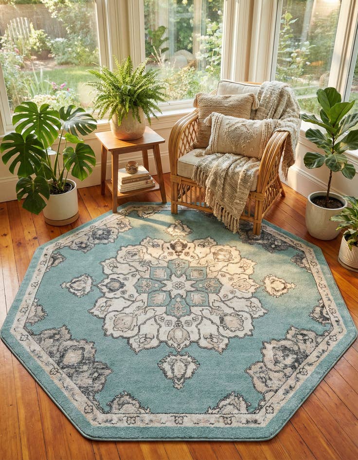 Detail image of 7' 10 x 7' 10 Parker Octagon Rug