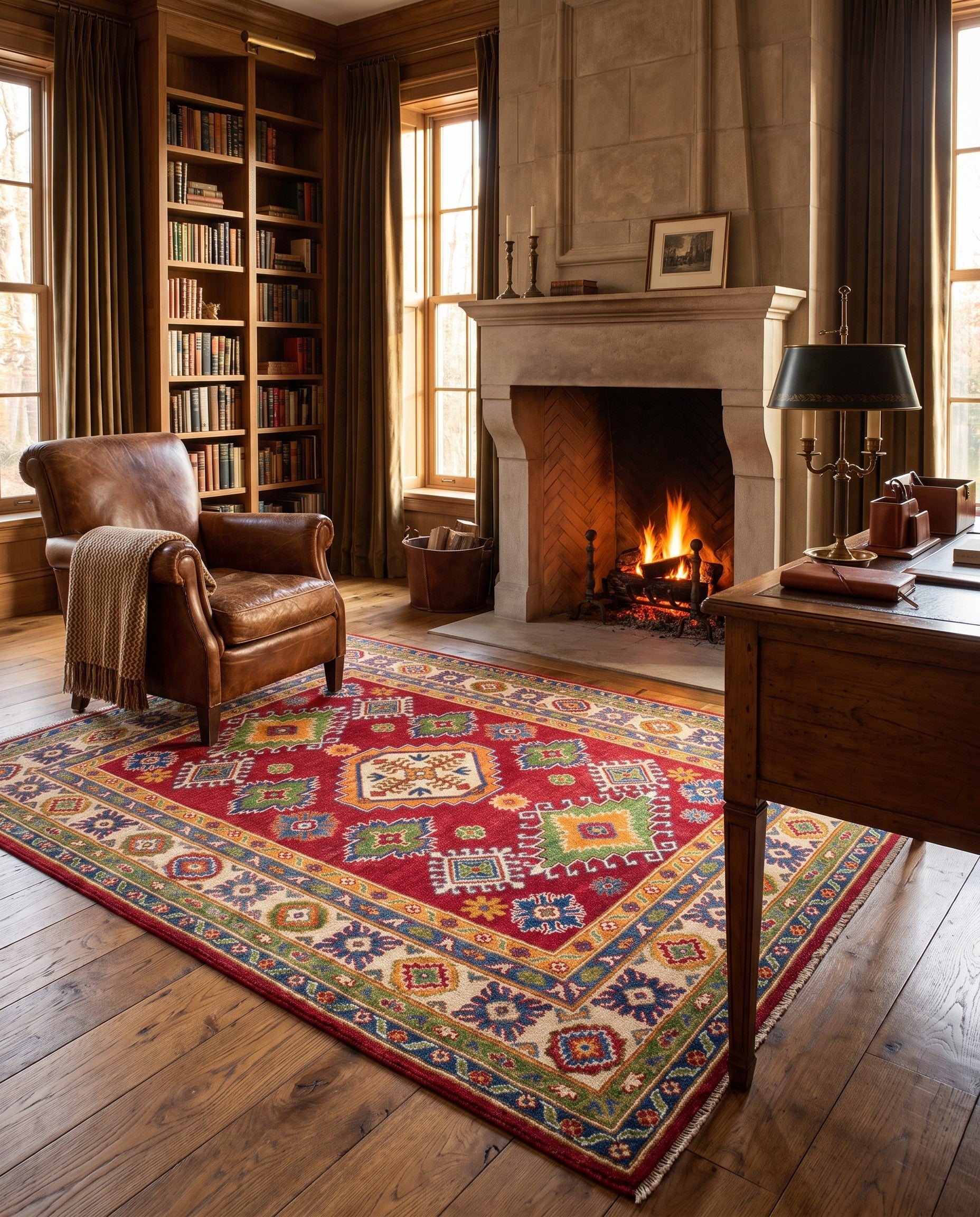 Detail image 3 of 12: 5' x 6' 8 Hand Knotted Kazak Rug