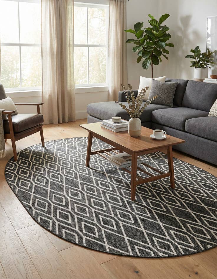 Detail image of 7' 10 x 10'  Washable Jill Zarin Turks and Caicos Indoor / Outdoor Oval Rug