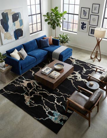 Navy Blue Madeline Rug