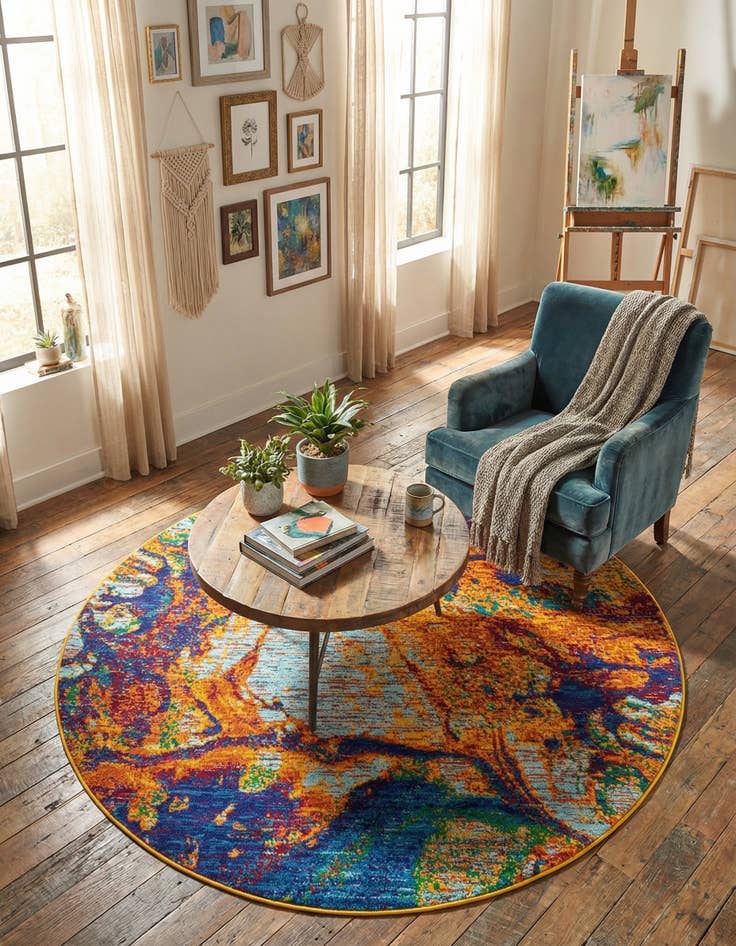 Detail image of 6' x 6' Calypso Round Rug