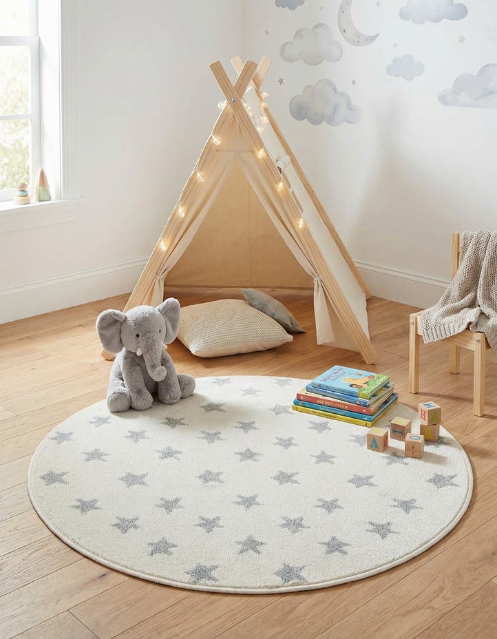 3' 3 x 3' 3 Whimsy Kids Round Rug