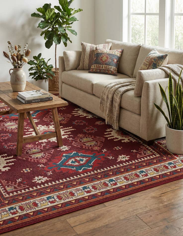 Detail image of 10' x 10'  Washable Baja Indoor / Outdoor Square Rug