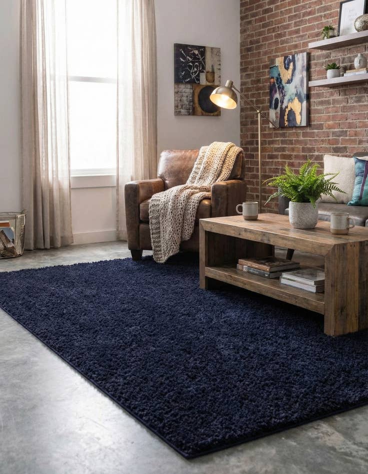 Detail image of 5' x 8' Solid Shag Rug