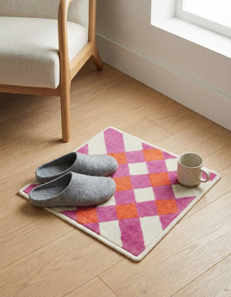 Detail image of Jane Seymour 1' 8 x 1' 8 Open Hearts Sample Rug