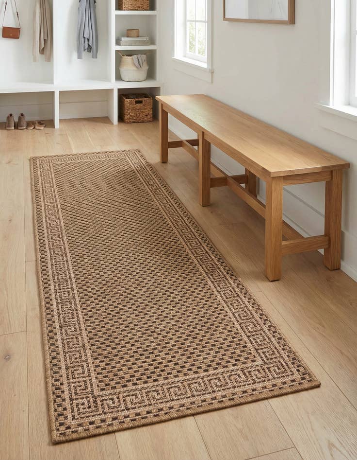 Detail image of 2' x 6' Easy-Clean Border Indoor / Outdoor Runner Rug