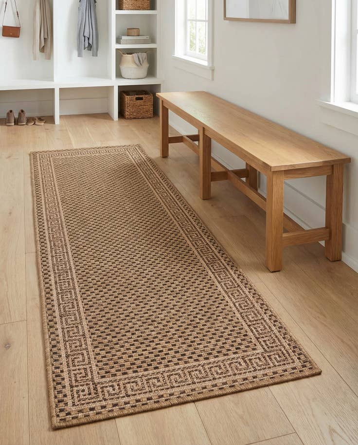 Detail image of 2' x 6' Easy-Clean Border Indoor / Outdoor Runner Rug