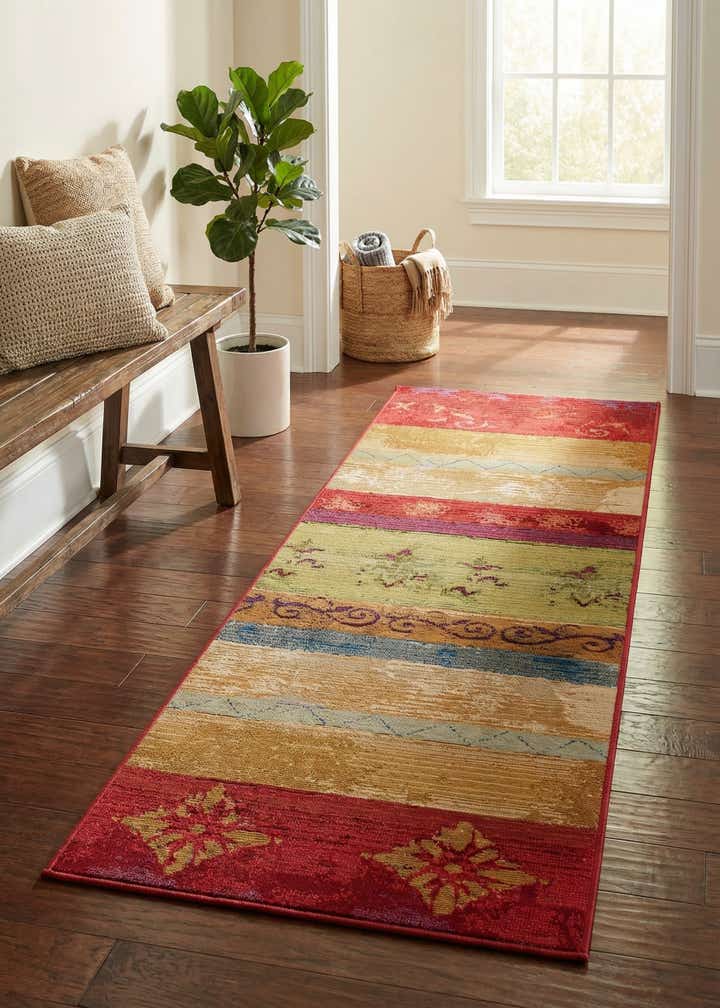 2' x 6' Easy-Clean Modern Indoor / Outdoor Runner Rug