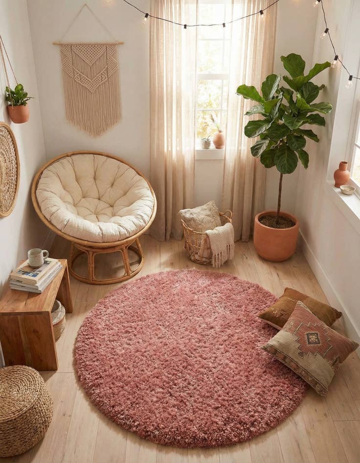 Detail image of 4' x 4' Infinity Shag Round Rug